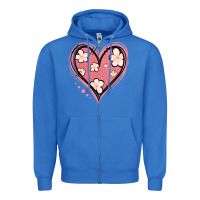 True Royal floral pink glitter heart Zipper Hoodie - Jasminsmagicworld