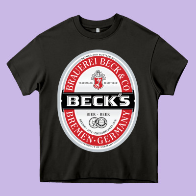 Beck’s-dark Heavy Core Tee Designed By Snappyart