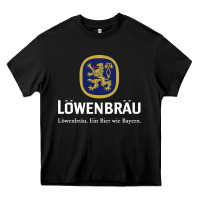 Black lowenbrau Heavy Core Tee - SnappyArt