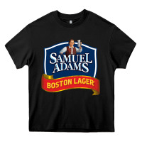 Black samuel adams Heavy Core Tee - SnappyArt