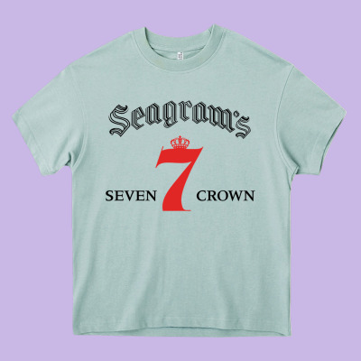 Seagrams 7 Bk 1.png Heavy Core Tee Designed By Snappyart