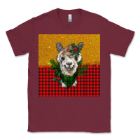 Burgundy christmas alpacas Classic Tee - BarkalooDesign