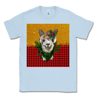 Dusty Blue christmas alpacas Classic Tee - BarkalooDesign