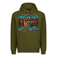 Army Green nail tech life Premium Hoodie - BarkalooDesign