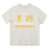 Cream mens my dad is a drummer your dad not drum player father's day t shirt Heavy Core Tee - SnappyArt