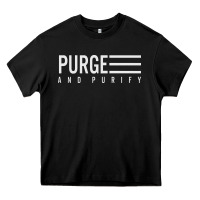 Black Purge And Purify Graphic Heavy Core Tee - SnappyArt