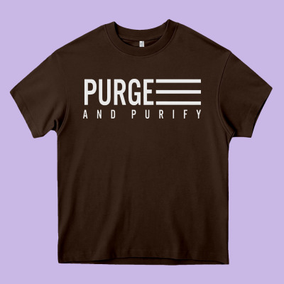 Purge And Purify Graphic Heavy Core Tee Designed By Snappyart