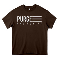 Chocolate Brown Purge And Purify Graphic Heavy Core Tee - SnappyArt