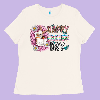 Happy Easter Day Ladies Tee Designed By Cowhidedigitalart