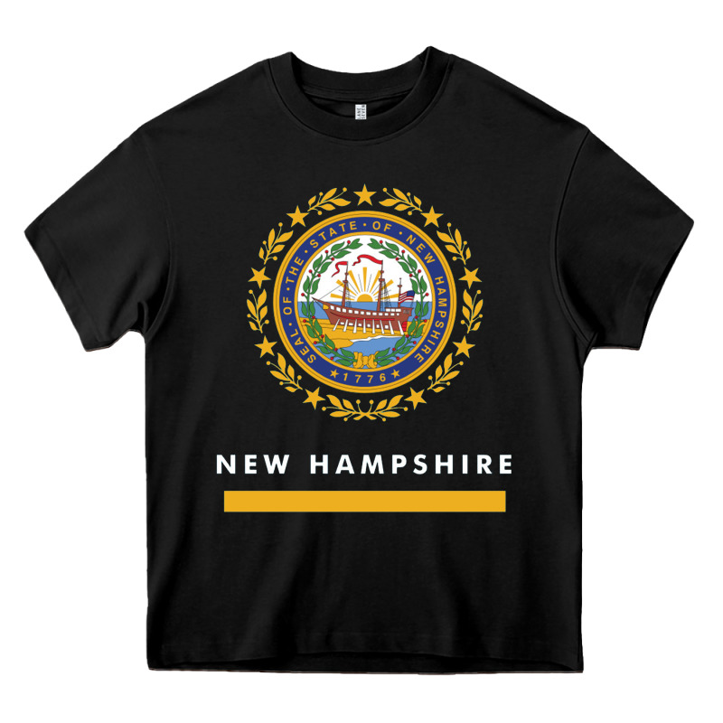 New Hampshire State Flag New Heavy Core Tee by SnappyArt | Teevron