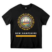 Black new hampshire state flag new Heavy Core Tee - SnappyArt