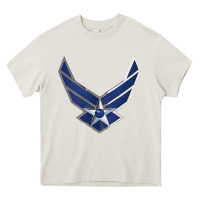 Cream US Air Force USAF Heavy Core Tee - SnappyArt