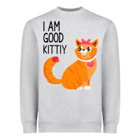 Heather Grey I Am Good Kittiy Heavyweight Sweatshirt - Bettercallsaul