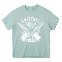 Arona Snitches Are A Dying Breed Motorcycle Biker Gun Heavy Core Tee - SnappyArt
