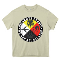 Mossy native american medicine wheel, mitakuye oyasin t shirt Heavy Core Tee - SnappyArt