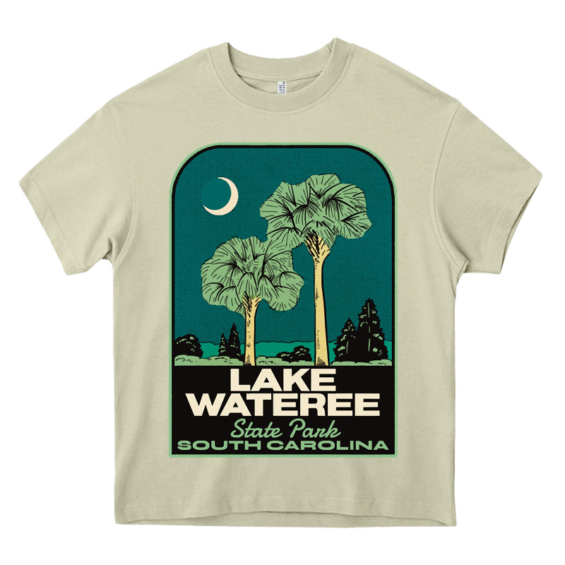 Trending Lake Wateree State Park Sc Vintage Travel Heavy Core Tee by SnappyArt | Teevron