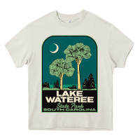 Cream Trending Lake Wateree State Park Sc Vintage Travel Heavy Core Tee - SnappyArt