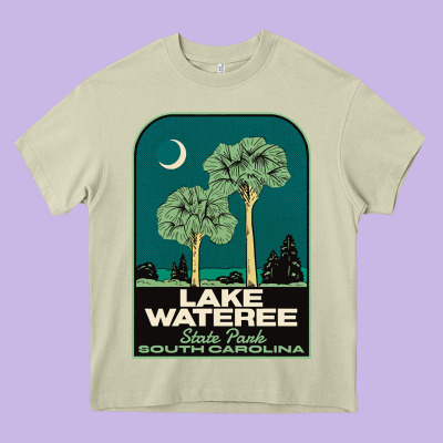 Trending Lake Wateree State Park Sc Vintage Travel Heavy Core Tee Designed By Snappyart