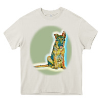 Cream German Shepherd isolated on whot. Heavy Core Tee - SnappyArt