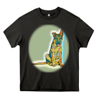 Asphalt German Shepherd isolated on whot. Heavy Core Tee - SnappyArt