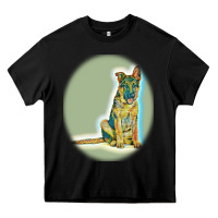 Black German Shepherd isolated on whot. Heavy Core Tee - SnappyArt