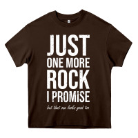 Chocolate Brown Rockhounds gear gift Just one more rock funny rockhounding Heavy Core Tee - SnappyArt
