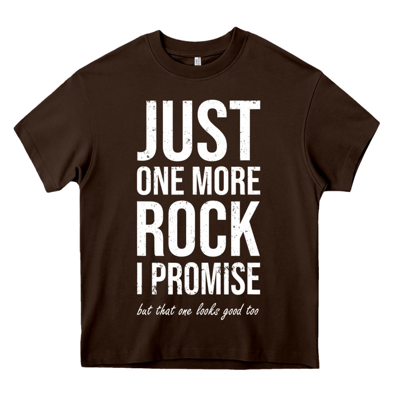 Rockhounds Gear Gift Just One More Rock Funny Rockhounding Heavy Core Tee by SnappyArt | Teevron