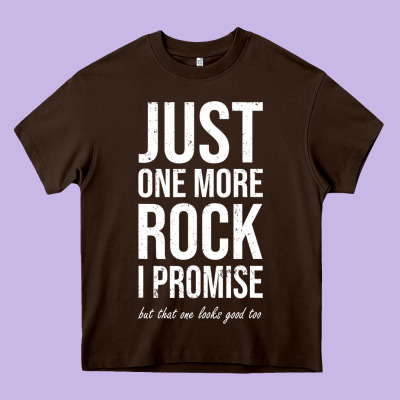 Rockhounds Gear Gift Just One More Rock Funny Rockhounding Heavy Core Tee Designed By Snappyart