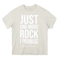 Cream Rockhounds gear gift Just one more rock funny rockhounding Heavy Core Tee - SnappyArt