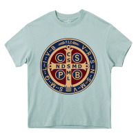 Arona Saint Benedict Medal 1 Heavy Core Tee - SnappyArt