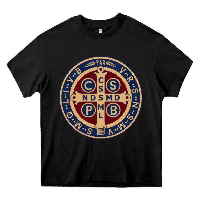 Saint Benedict Medal 1 Heavy Core Tee by SnappyArt | Teevron