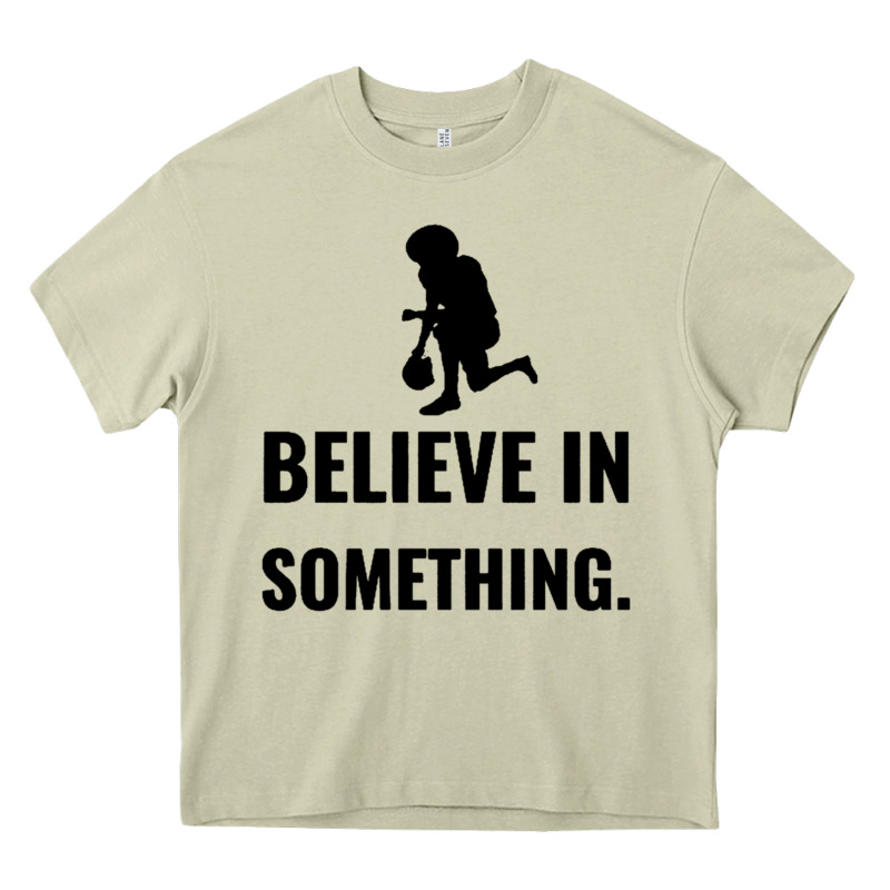 Colin Kaepernick Believe In Something Heavy Core Tee by SnappyArt | Teevron