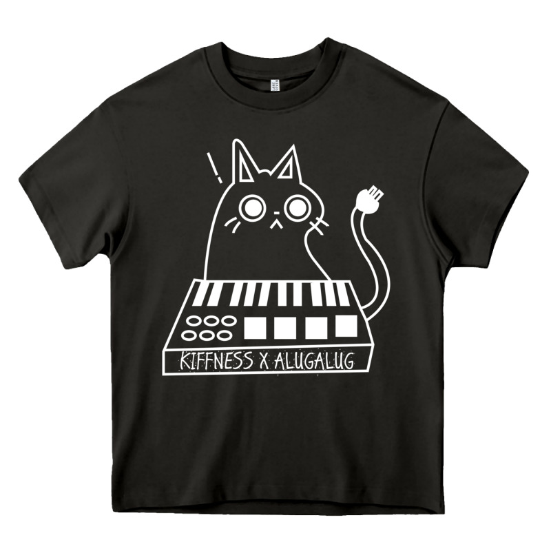 The Kiffness X Alugalug White Cat Classic Heavy Core Tee by SnappyArt | Teevron