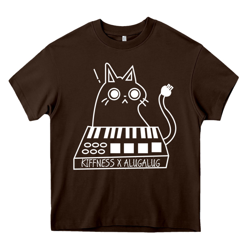 The Kiffness X Alugalug White Cat Classic Heavy Core Tee by SnappyArt | Teevron