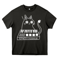 Asphalt The KIFFNESS X ALUGALUG white cat Classic Heavy Core Tee - SnappyArt