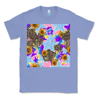 Colony Blue stars and sunflowers seamless pattern Classic Tee - FaDigitalArtStudio