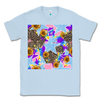 Dusty Blue stars and sunflowers seamless pattern Classic Tee - FaDigitalArtStudio
