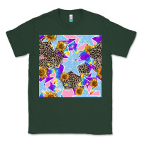 Sports Green stars and sunflowers seamless pattern Classic Tee - FaDigitalArtStudio