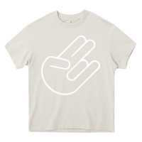 Cream shocker hand Heavy Core Tee - SnappyArt