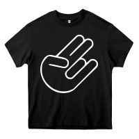 Black shocker hand Heavy Core Tee - SnappyArt