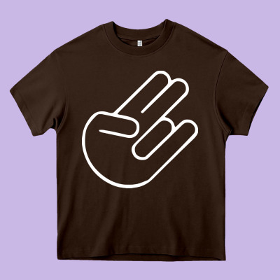 Shocker Hand Heavy Core Tee Designed By Snappyart