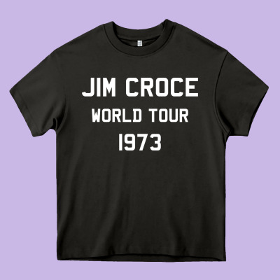 Jim Croce World Tour 1973 Heavy Core Tee Designed By Snappyart
