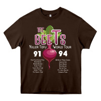 Chocolate Brown The Beets Killer Tofu World Tour for friend Heavy Core Tee - SnappyArt