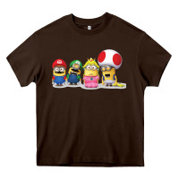 Chocolate Brown Super Minion Bros Heavy Core Tee - FloraArt