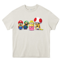 Cream Super Minion Bros Heavy Core Tee - FloraArt