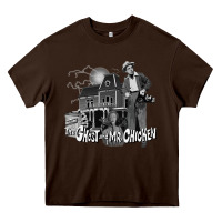 Chocolate Brown the ghost and mr chicken green Heavy Core Tee - FloraArt
