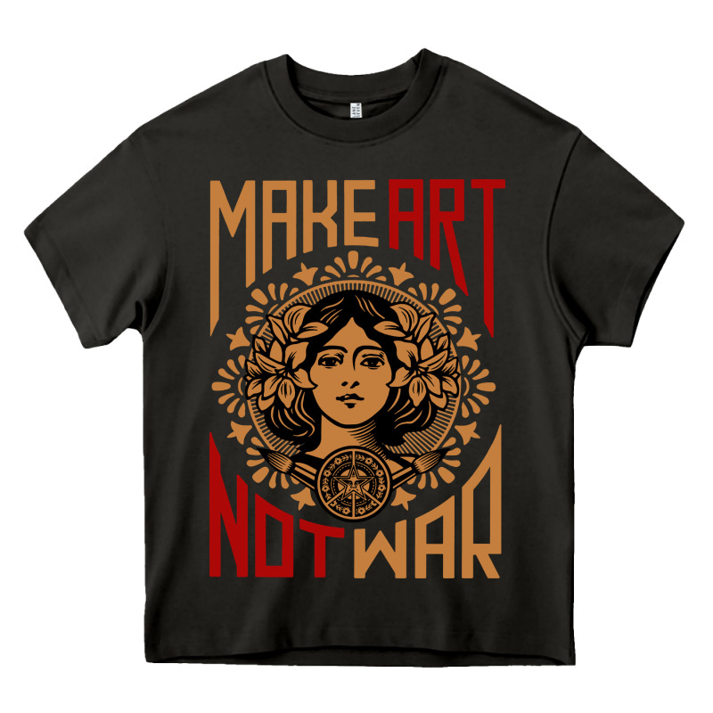 Make Art Not War Symbol Heavy Core Tee by FloraArt | Teevron