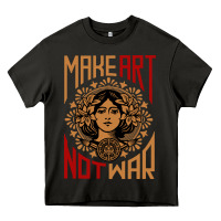 Asphalt make art not war symbol Heavy Core Tee - FloraArt