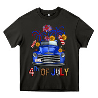 Asphalt Western Fourth Of July Truck Heavy Core Tee - FaDigitalArtStudio