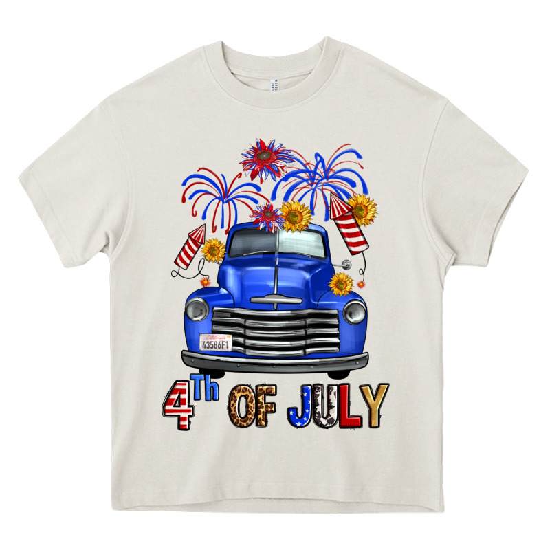 Western Fourth Of July Truck Heavy Core Tee by FaDigitalArtStudio | Teevron